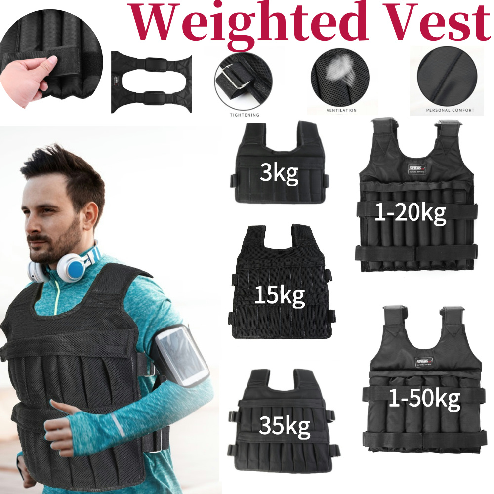 Sports Equipment Club - Gilet de musculation réglable 3/15/35 kg