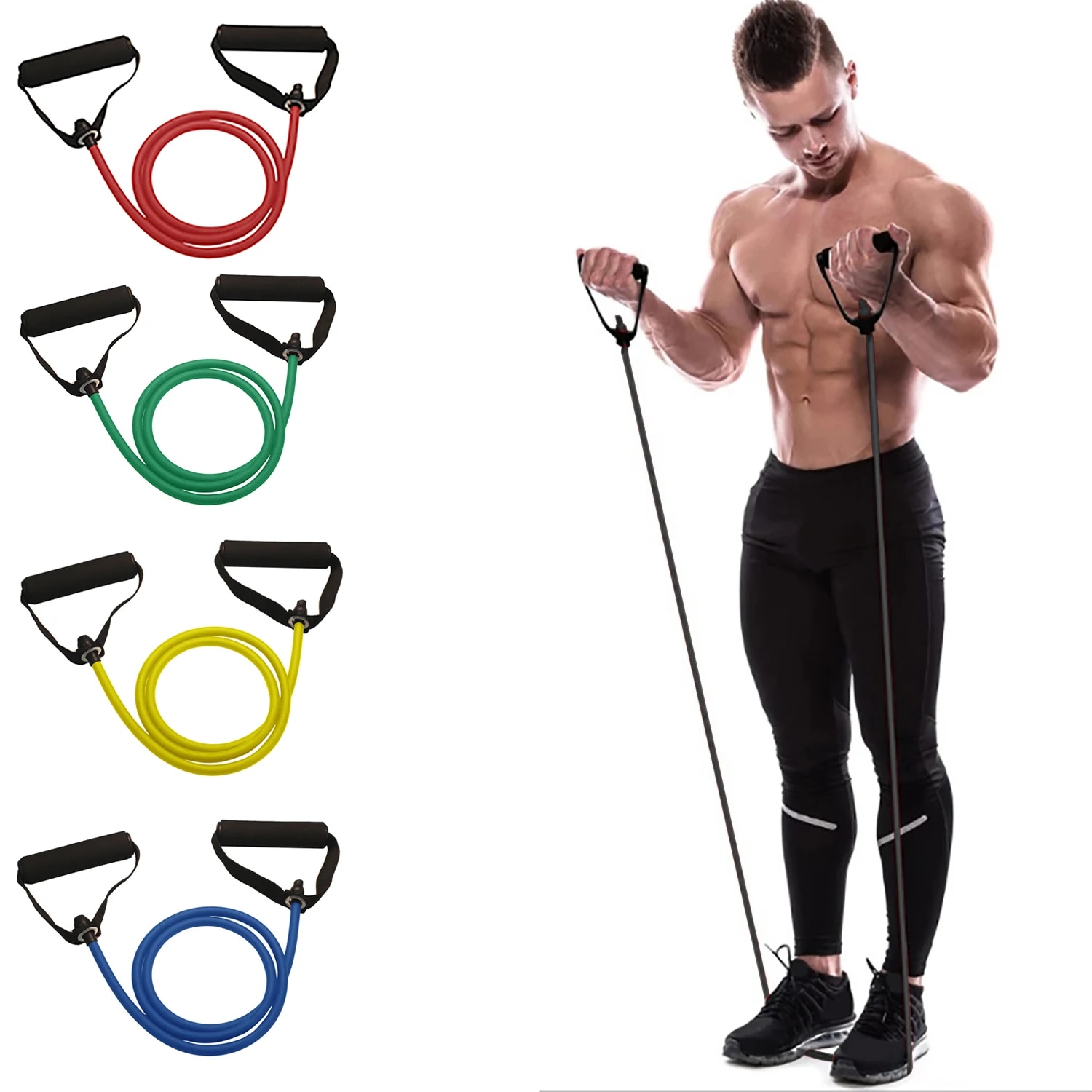 Sports Equipment Club - Bandes de résistance avec poignées, bandes